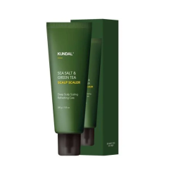 Соляний скраб для шкіри голови KUNDAL Sea Salt & Green Tea Scalp Scaler Herb Mint, 200 g