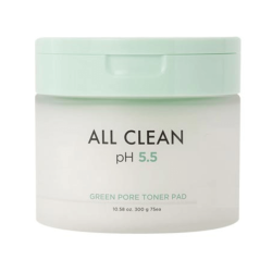 Тонер-педи для обличчя, що очищають Heimish All Clean Green Pore Toner Pad 75ea, 75 шт