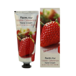 Крем для рук FARMSTAY VISIBLE DIFFERENCE HAND CREAM STRAWBERRY, 100 ml