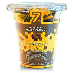 Цукровий скраб для обличчя May Island 7 Days Secret Royal Black Sugar Scrub, 12*5 g