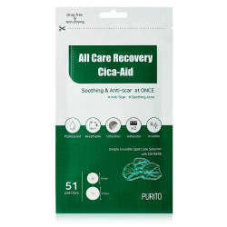 Протизапальні патчі від акне Purito All Care Recovery Cica-Aid, 51 шт